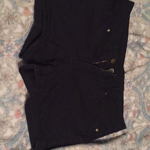 Black jean shorts